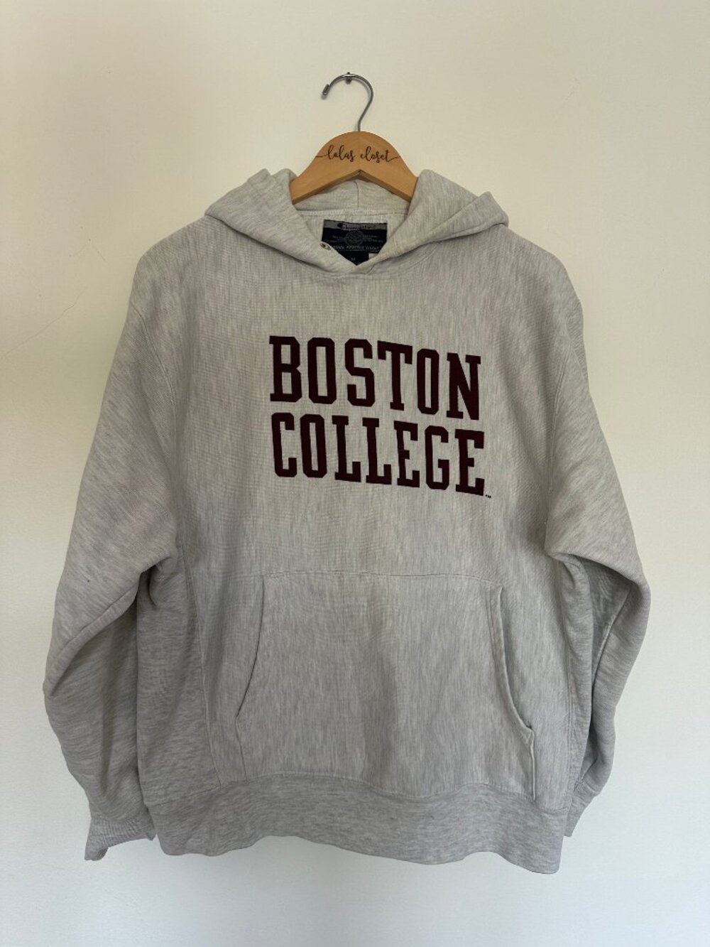 BOSTON COLLEGE  Champion Reverse Weave Pullover Hoodie Sweatshirt MED